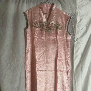 Pink & Green Classy & Elegant Dress